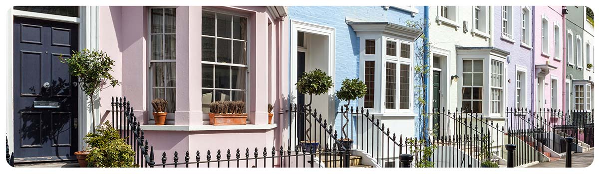 Row of houses in London