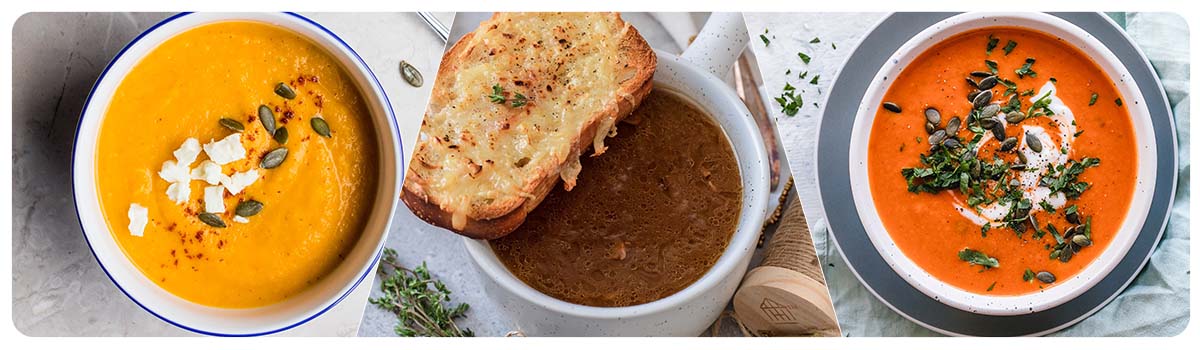 A trio of delicious soups