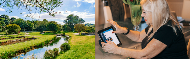 Countryside Lady on iPad