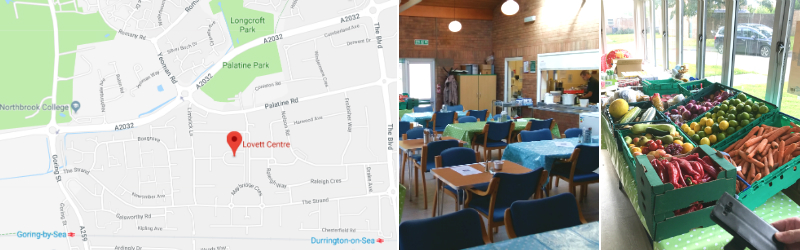 Map and pictures of the Empty Plate Cafe Worthing