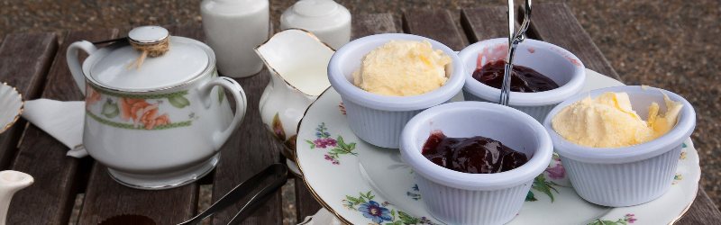 Beautifully laid out cream tea