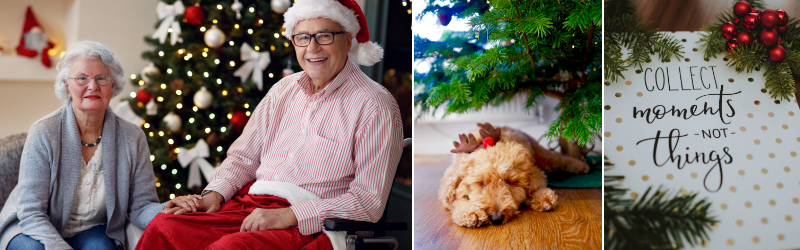 Happy older couple at Christmas